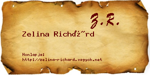 Zelina Richárd névjegykártya