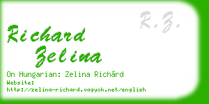 richard zelina business card
